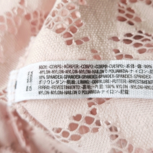 Free People Lacey Lace Brami Cami Top in Light Rose Size Large - Picture 10 of 12